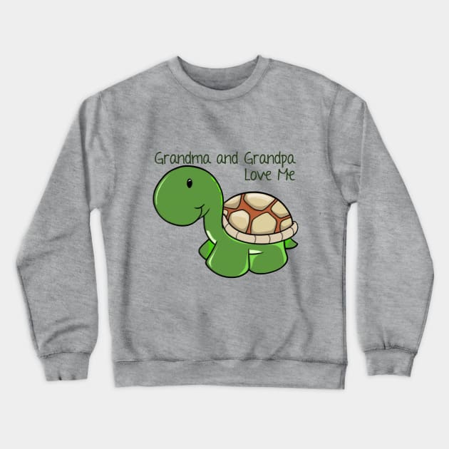 Grandma and Grandpa Love Me Crewneck Sweatshirt by MonarchGraphics